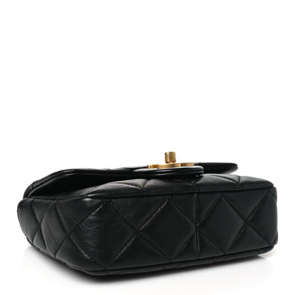 Chanel Lambskin Enamel Quilted Mini Pending CC Square Flap Black 4 of 10