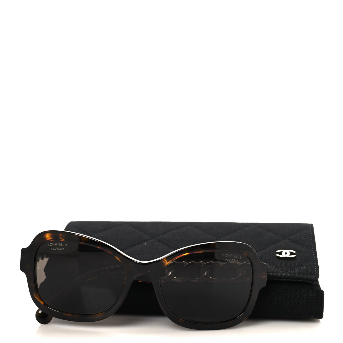 Acetate Chain Sunglasses 5465-Q Tortoise