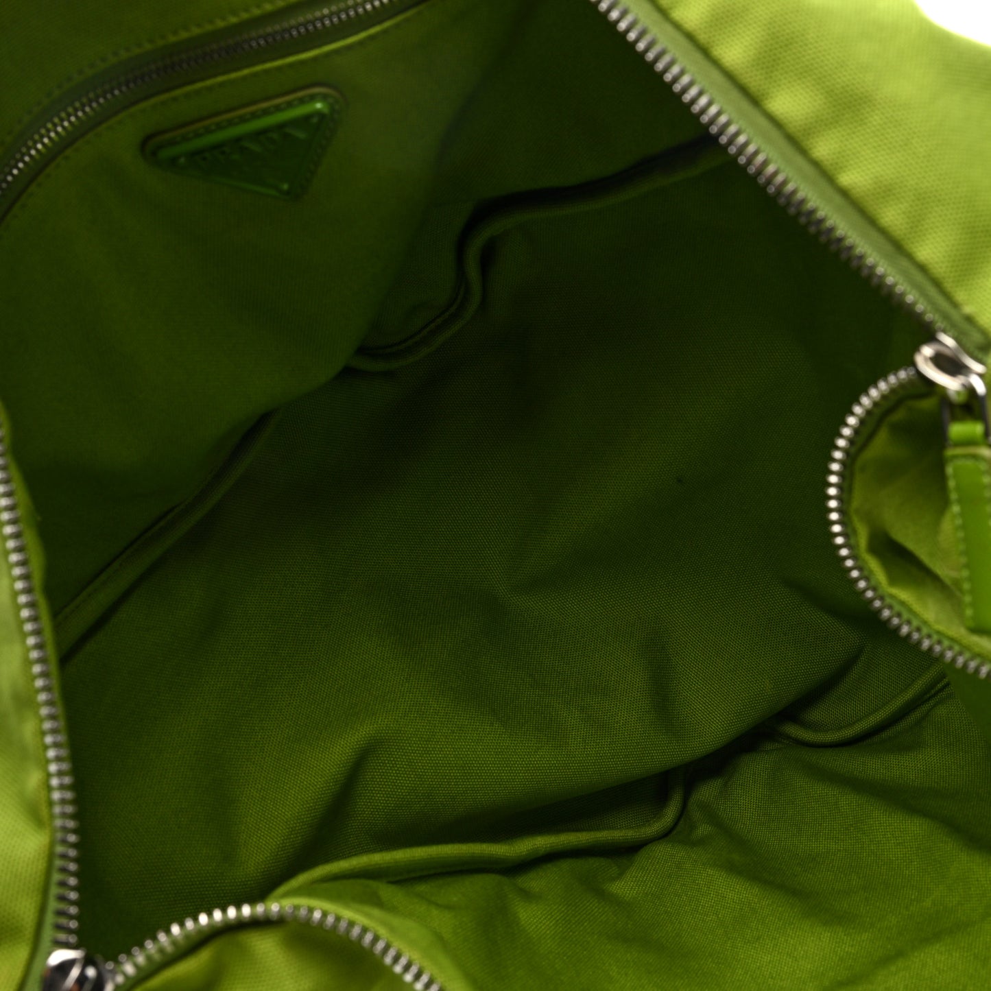 Canapa Logo Embossed Large Triangle Shoulder Bag Felce