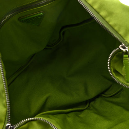 Prada Canapa Logo Embossed Large Triangle Shoulder Bag Felce 5 of 8