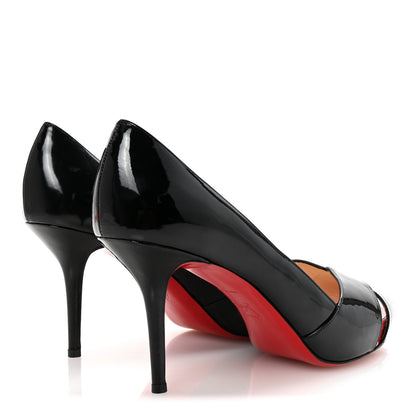 Christian Louboutin Patent Shelley 90 Pumps 40 Black Red 5 of 8