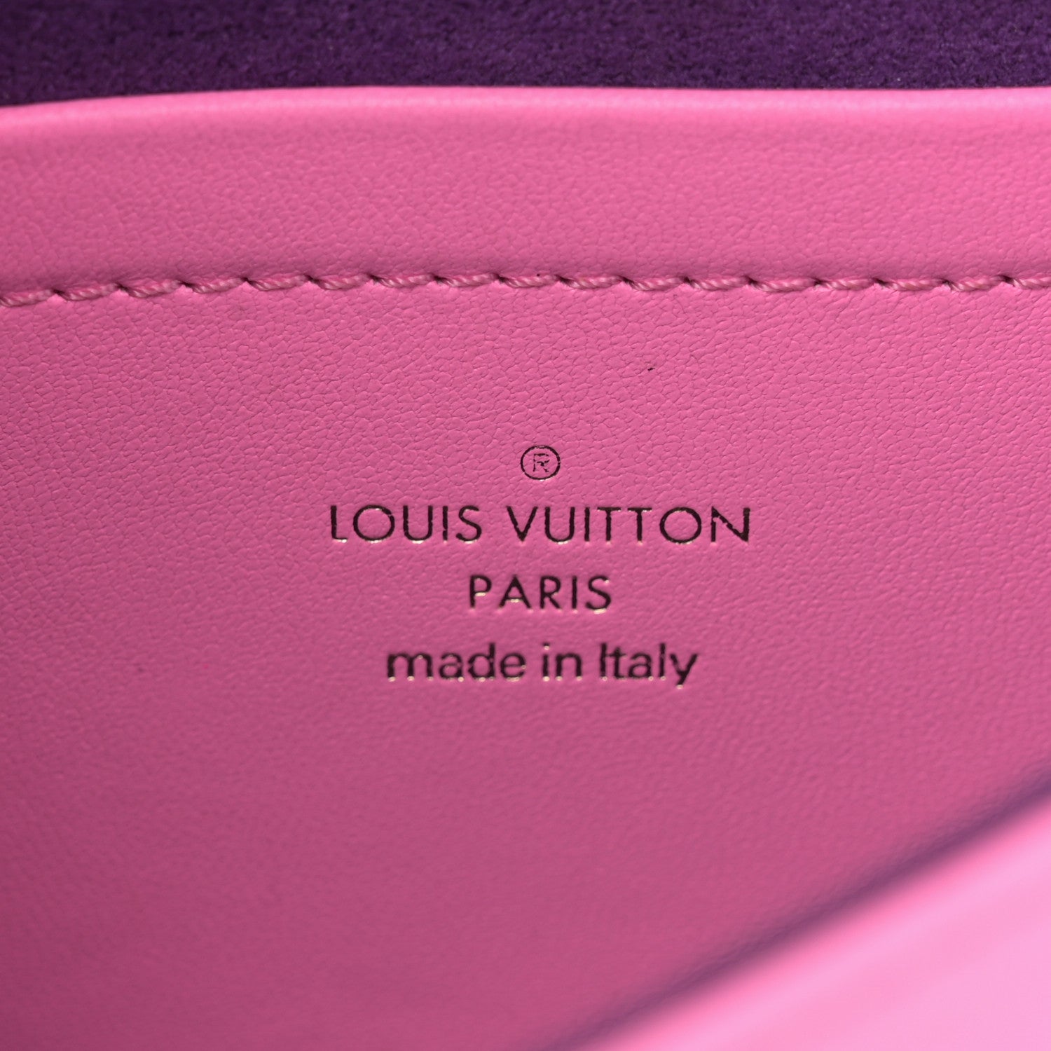 Louis Vuitton Lambskin Embossed Monogram Vuittamins Pochette Coussin Rose Violet 7 of 12