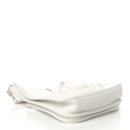 Hermes Taurillon Clemence Evelyne III PM White 3 of 4