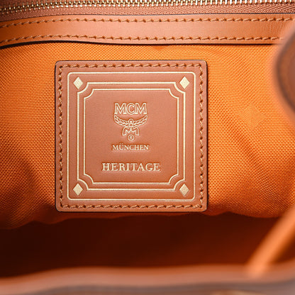 MCM Visetos Small Heritage Drawstring Bucket Bag Cognac 6 of 11