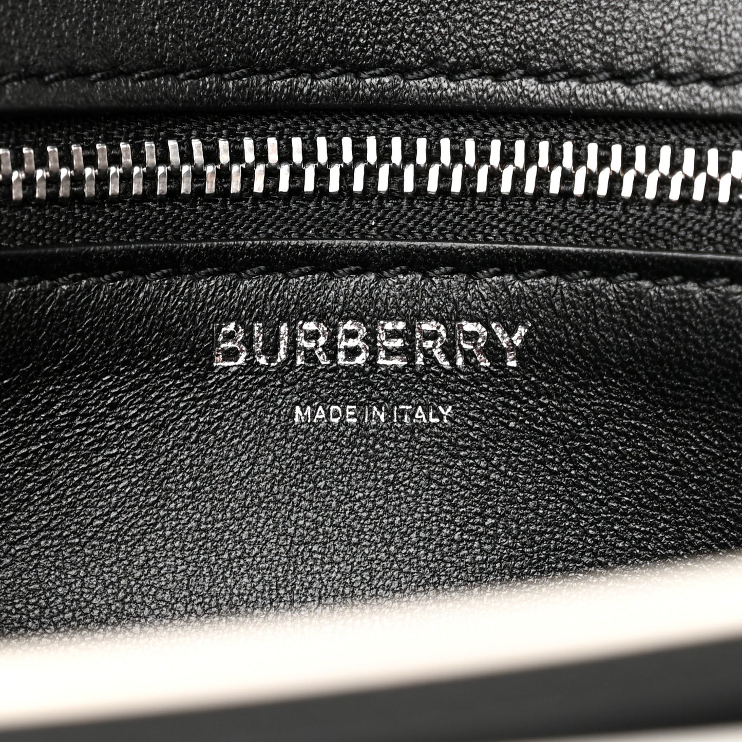 Calfskin Logo Printed Small TB Bag Black White