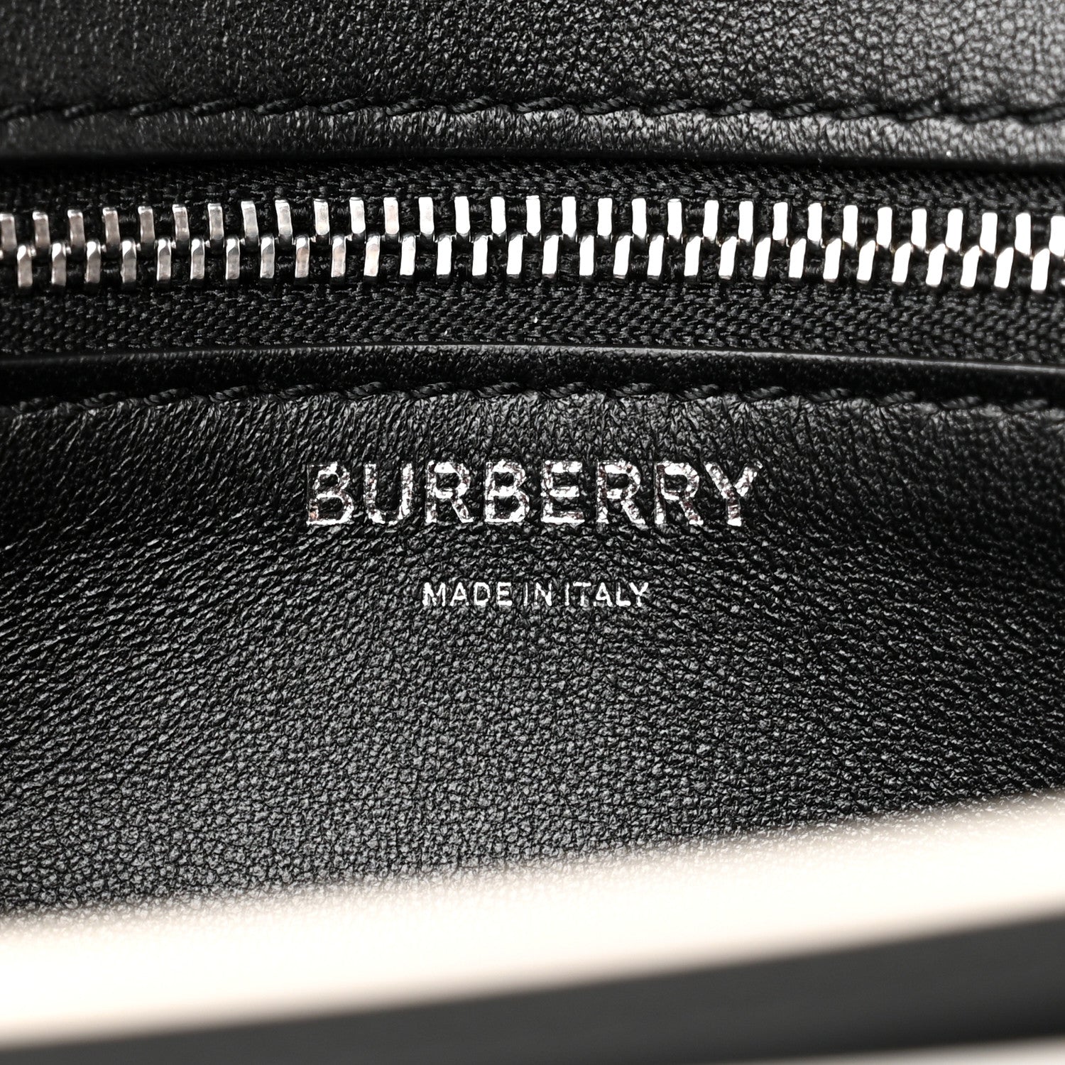 Burberry Calfskin Logo Printed Small TB Bag Black White 6 of 9