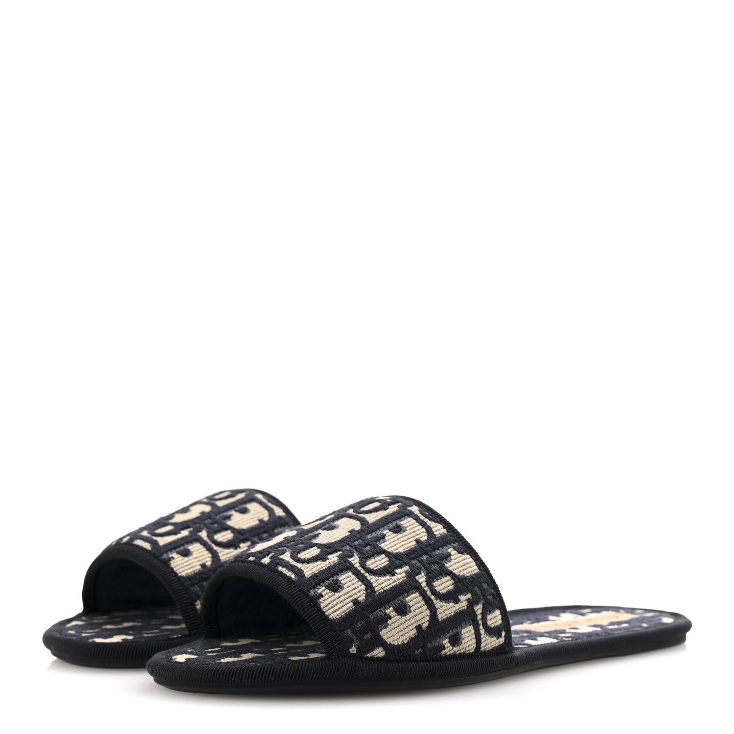 Christian Dior Velvet Oblique Chez Moi Sandal 36 Deep Blue 1761185