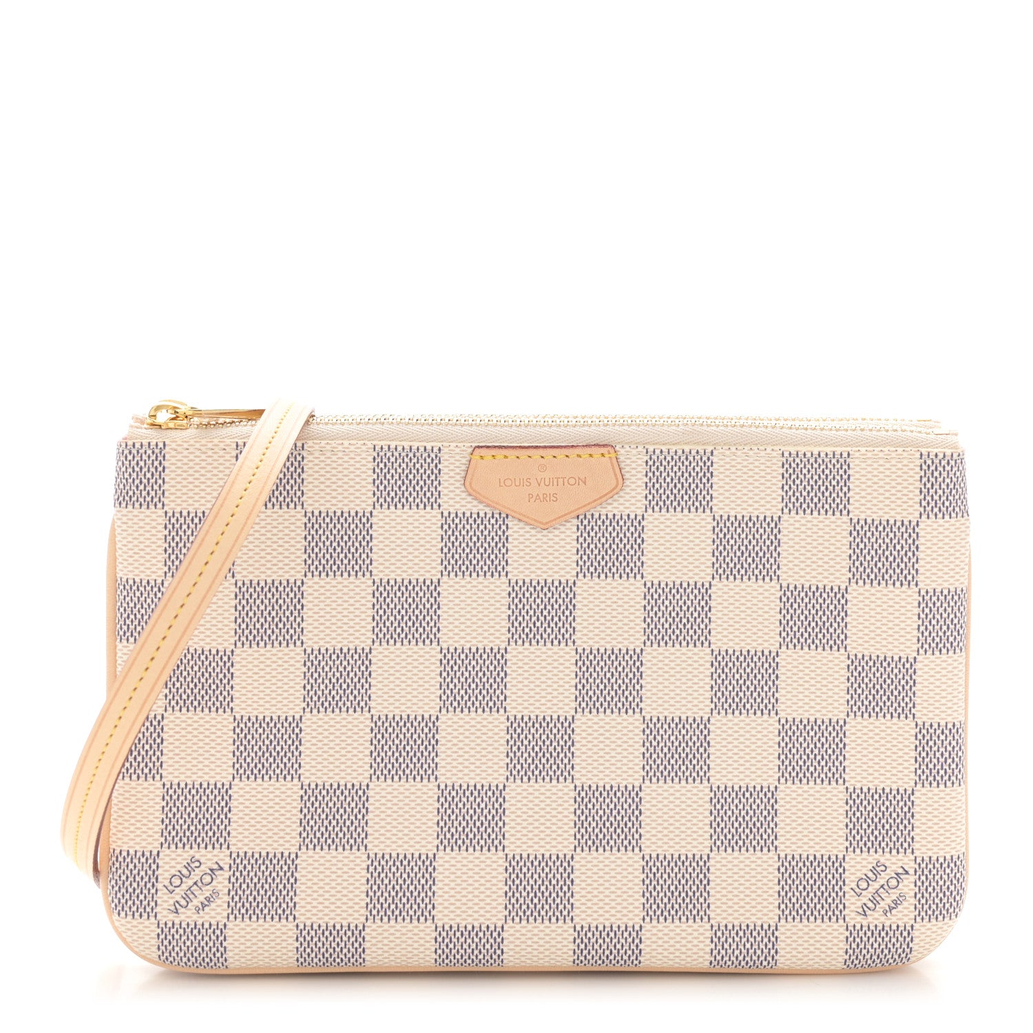 Louis Vuitton Damier Azur Double Zip Pochette 1 of 12