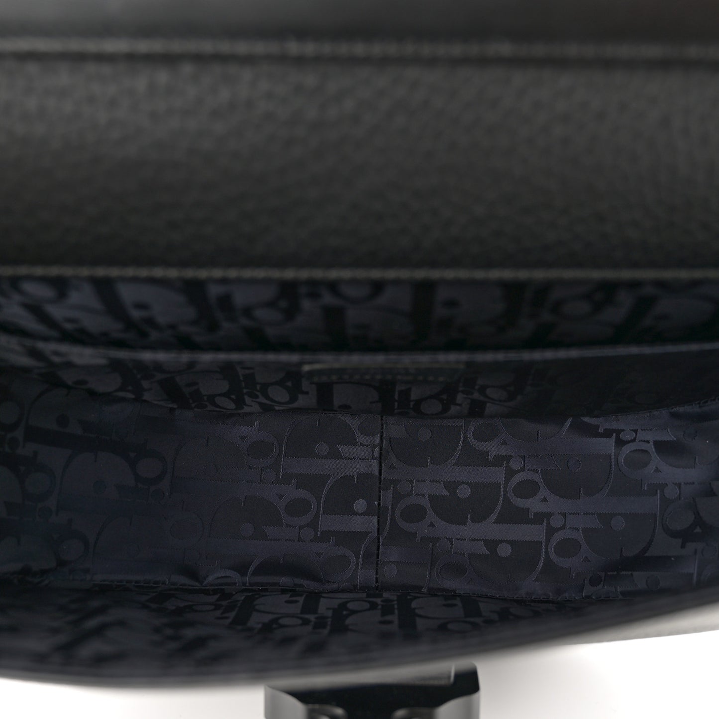 Grained Calfskin Gallop Bag With Strap Black