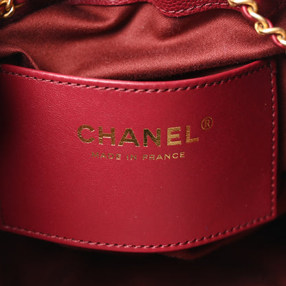 Chanel Caviar Quilted Small Chanel 25 Handbag Burgundy 6 of 11