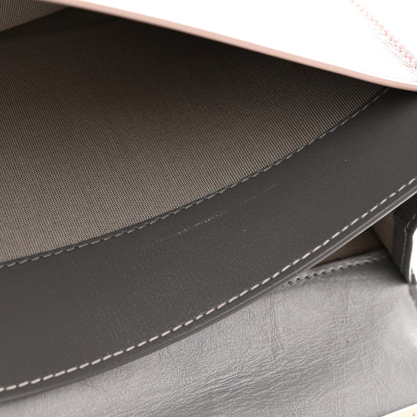 Aged Metallic Calfskin Large Palette Flap Wallet Silver