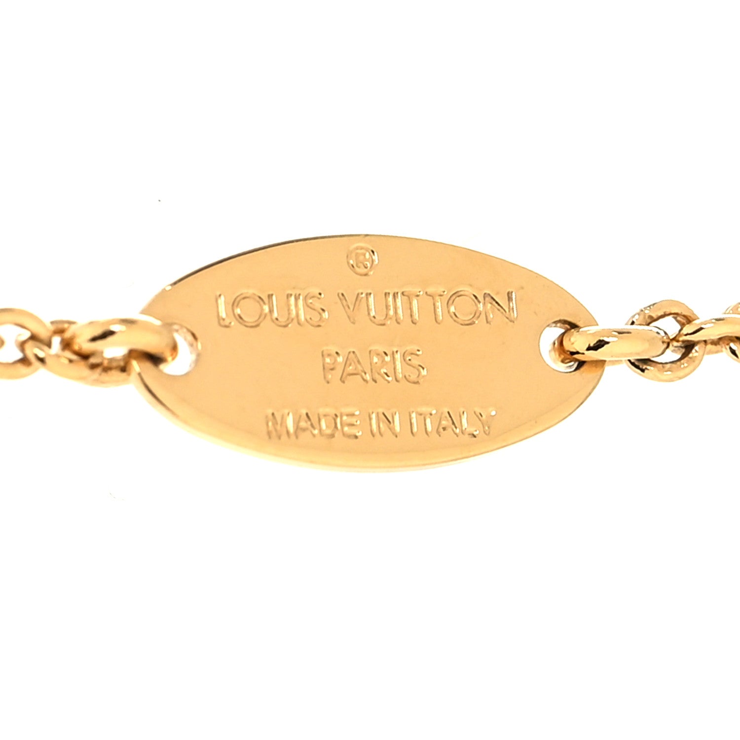 Louis Vuitton Metal LV Eclipse Necklace Gold 5 of 6