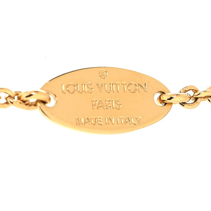 Louis Vuitton Metal LV Eclipse Necklace Gold 5 of 6