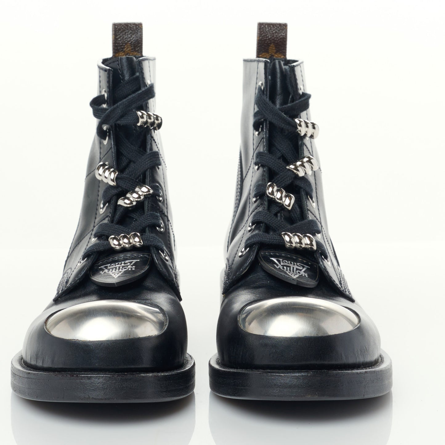 Calfskin Metropolis Flat Ranger Boots 39 Black