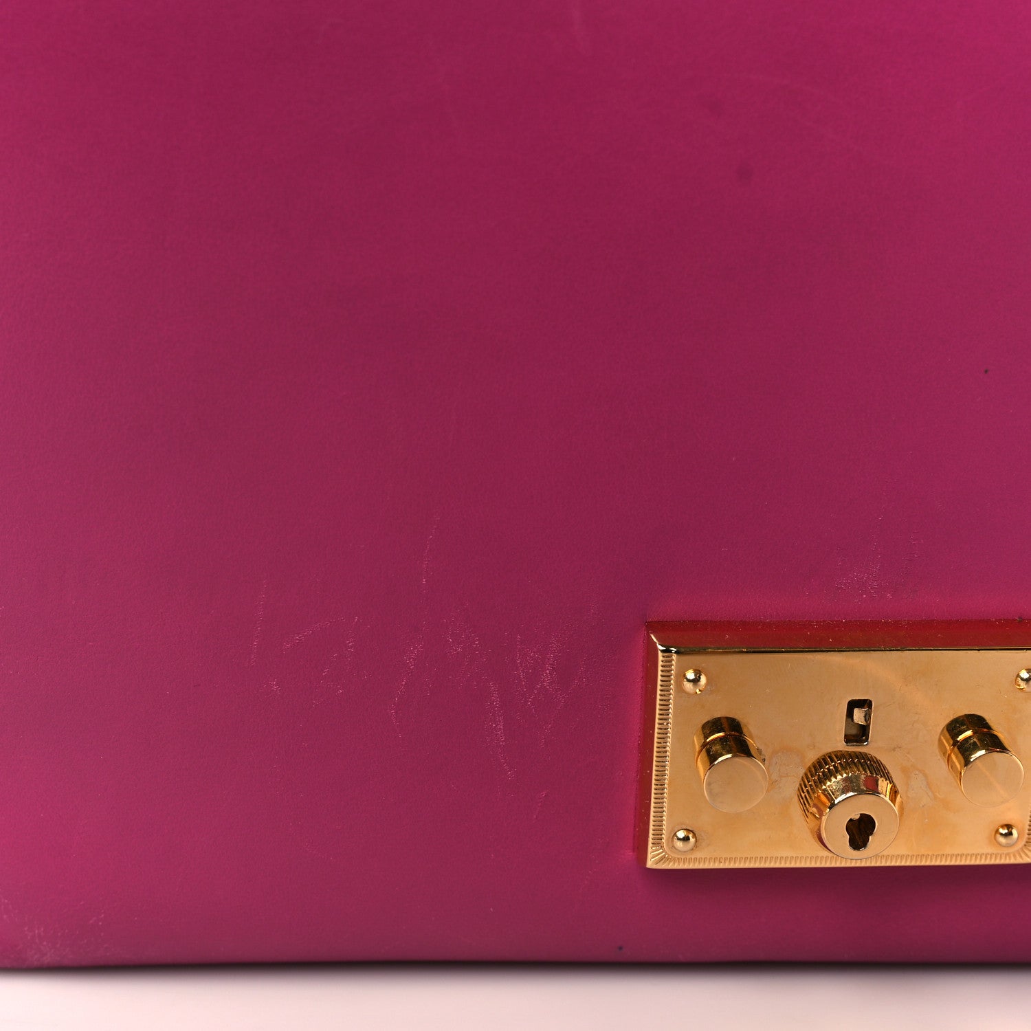 Gucci Moon Calfskin Bi-Color Medium Padlock Shoulder Bag New Rosette Hibiscus Red 12 of 13