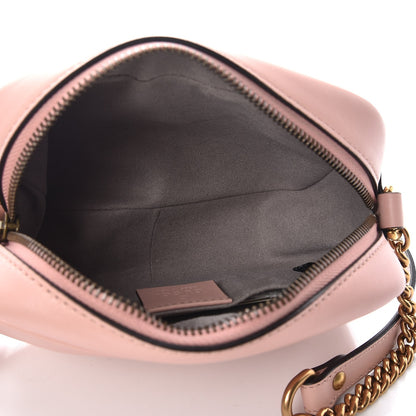 Gucci Calfskin Matelasse Mini GG Marmont Chain Shoulder Bag Perfect Pink 13 of 16