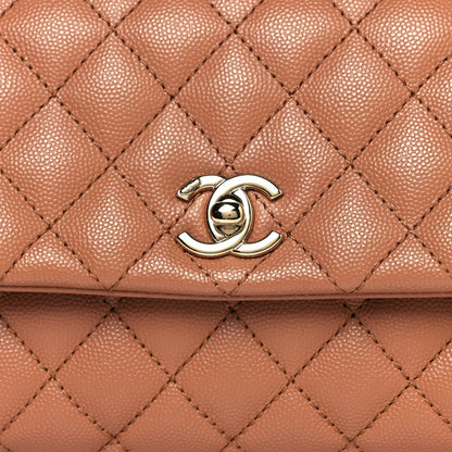 Chanel Caviar Quilted Mini Coco Handle Flap Brown 8 of 11