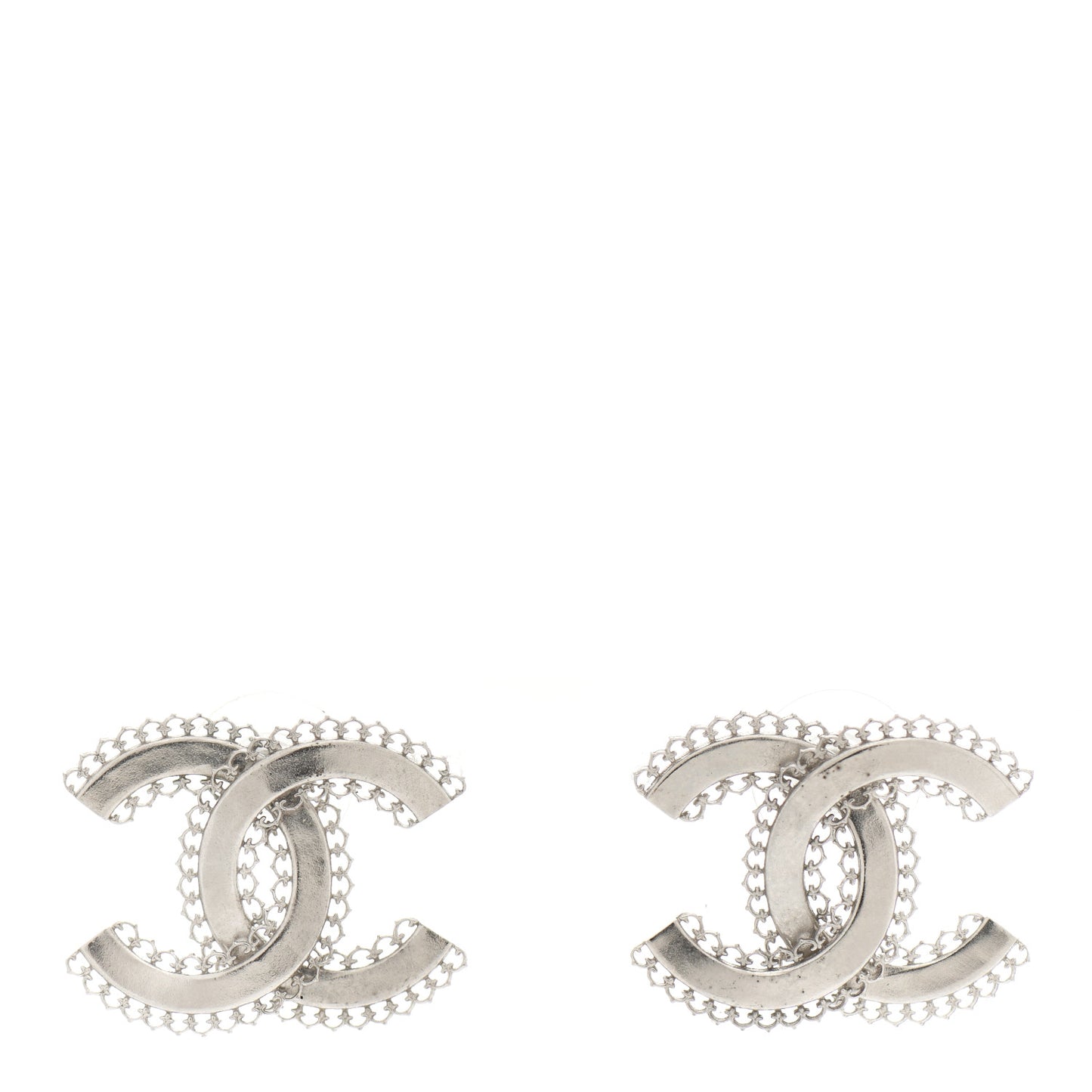 CC Chain Earrings Silver