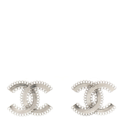 Chanel CC Chain Earrings Silver 1 of 4