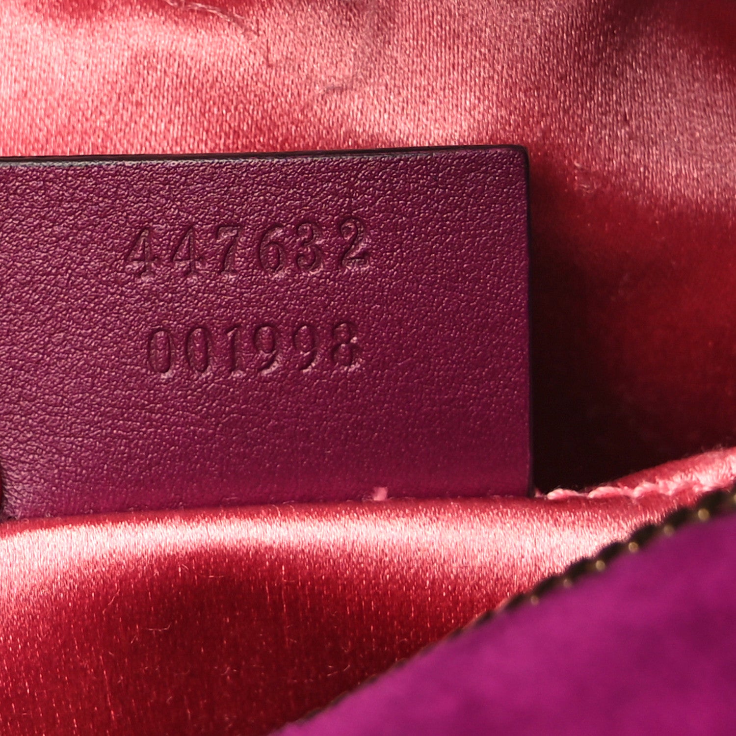 Gucci Velvet Matelasse Small GG Marmont Chain Shoulder Bag Fuchsia Violet Cyclamen 7 of 9