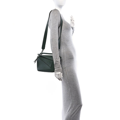 Loewe Satin Calfskin Small Puzzle Bag Vintage Khaki 2 of 10