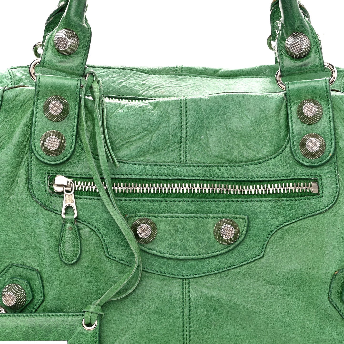Agneau Giant 21 Silver Hardware Work Vert Gazon
