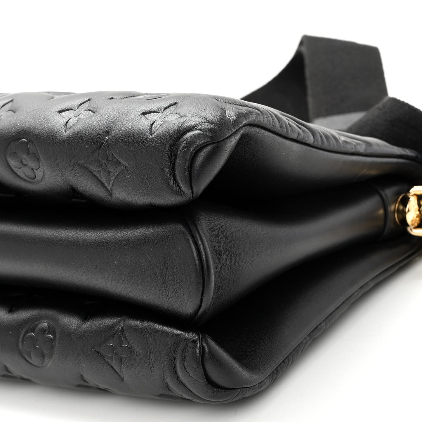 Lambskin Embossed Monogram Coussin PM Black