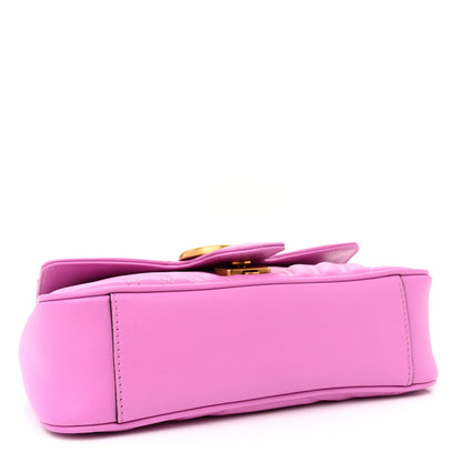 Gucci Calfskin Matelasse Mini GG Marmont Shoulder Bag Candy Mousse 4 of 11