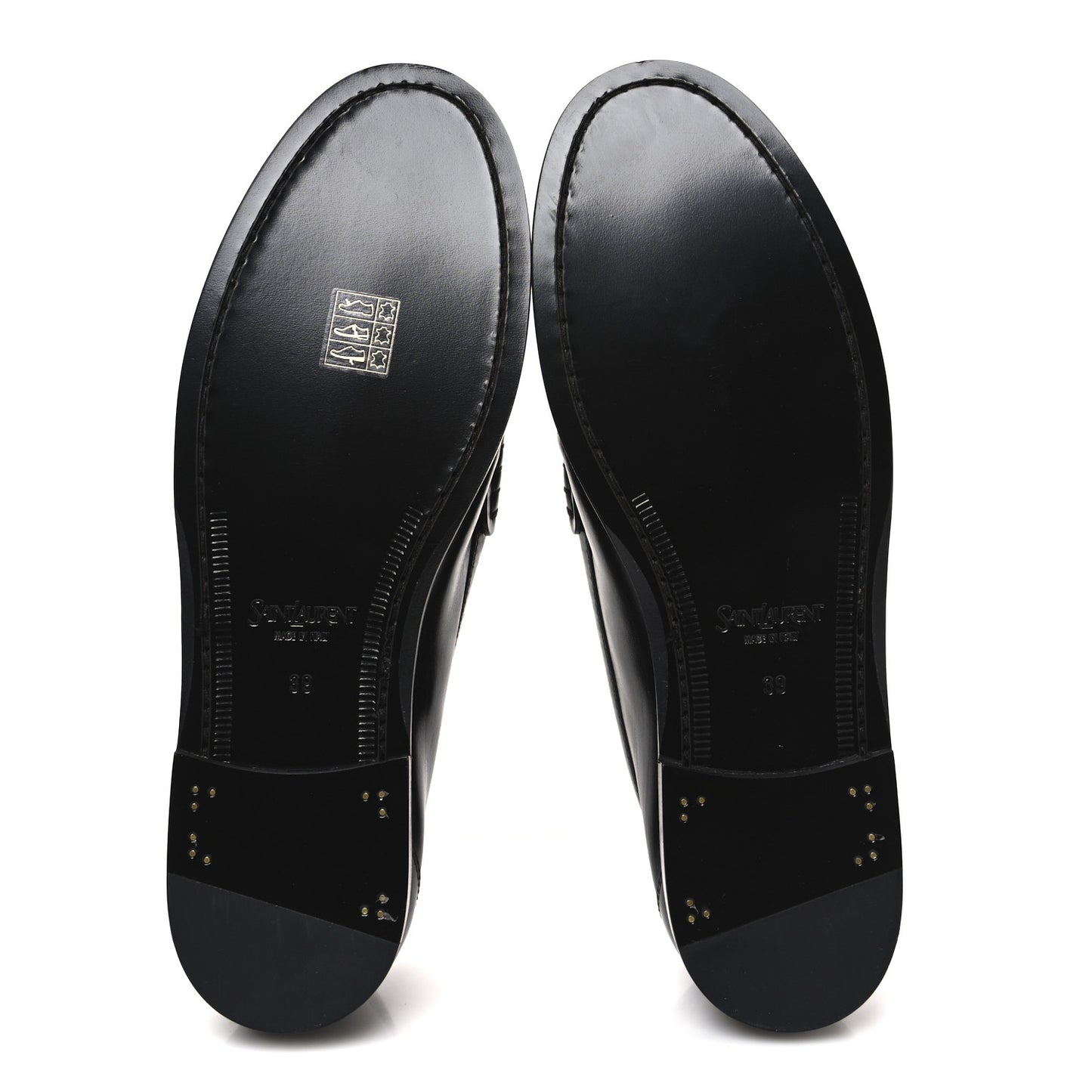 Calfskin Penny Loafers 39 Black