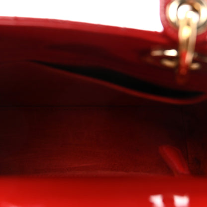 Christian Dior Patent Cannage Small Lady Dior Red 6 of 10