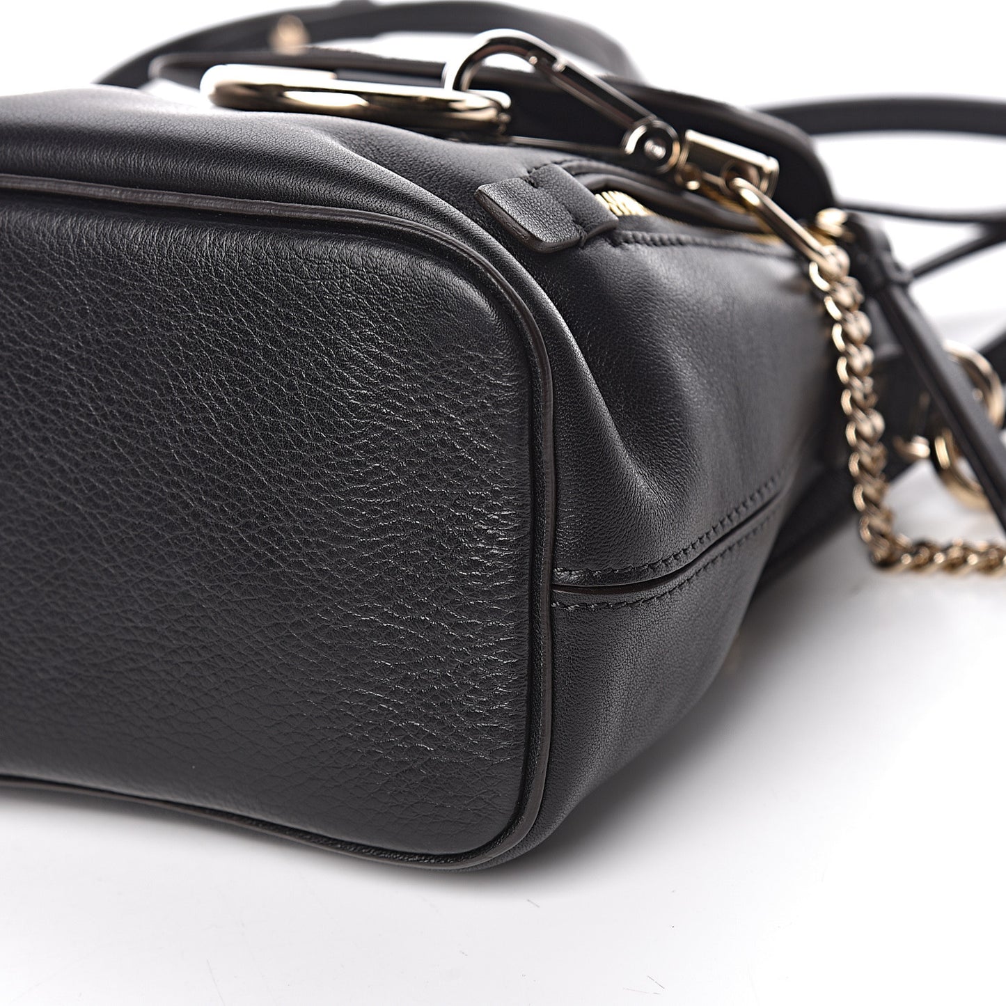 Suede Calfskin Mini Faye Backpack Black