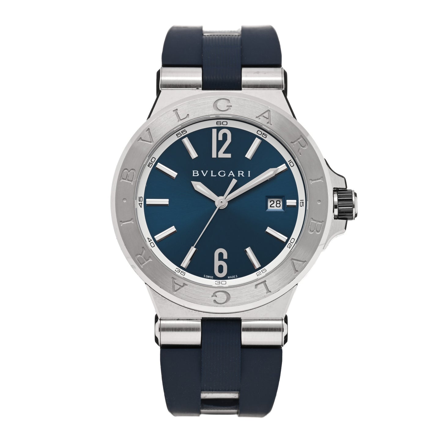 Stainless Steel Rubber 44mm Diagono Automatic Watch Black