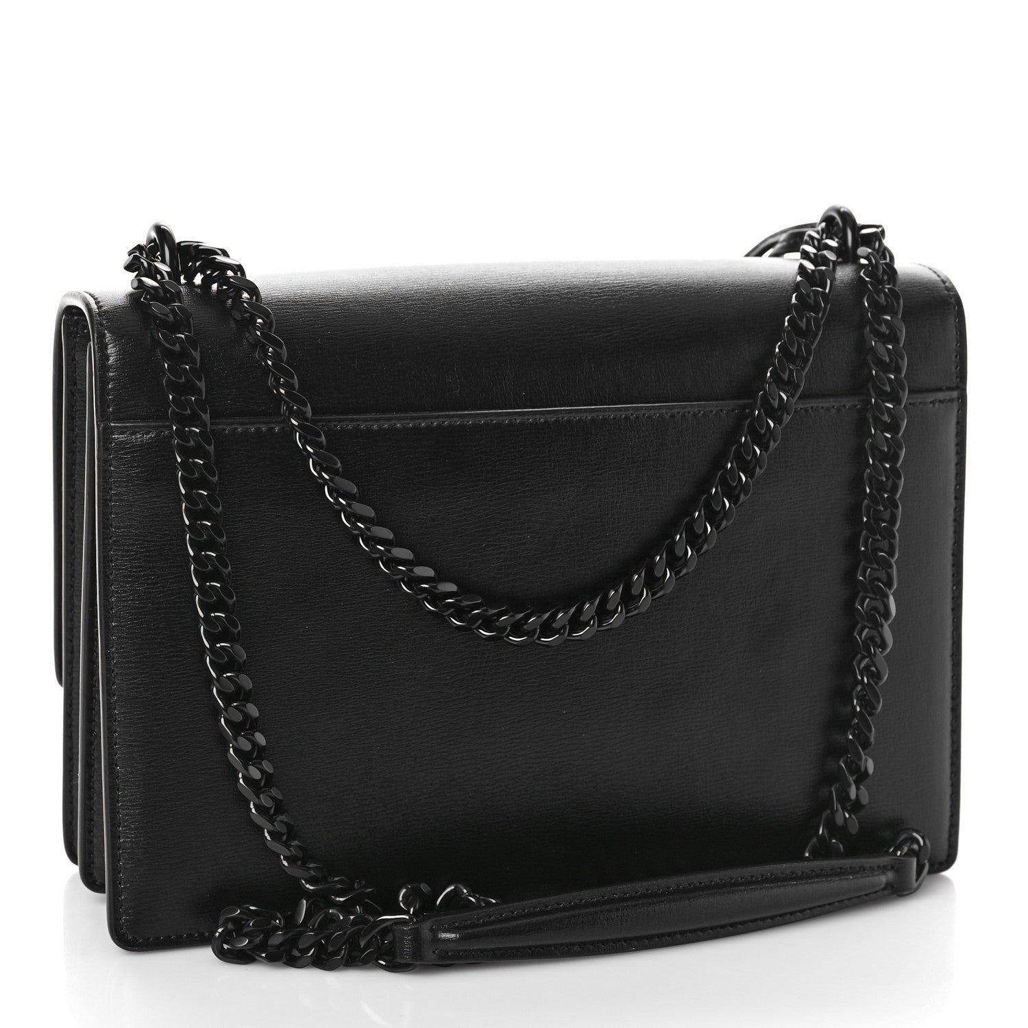 Saint Laurent Calfskin Medium Monogram Monochrome Sunset Black 3 of 9