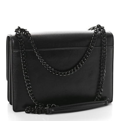 Saint Laurent Calfskin Medium Monogram Monochrome Sunset Black 3 of 9