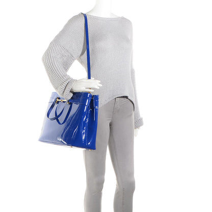 Gucci Patent Large Bright Bit Top Handle Tote Deep Zaffiro 2 of 7