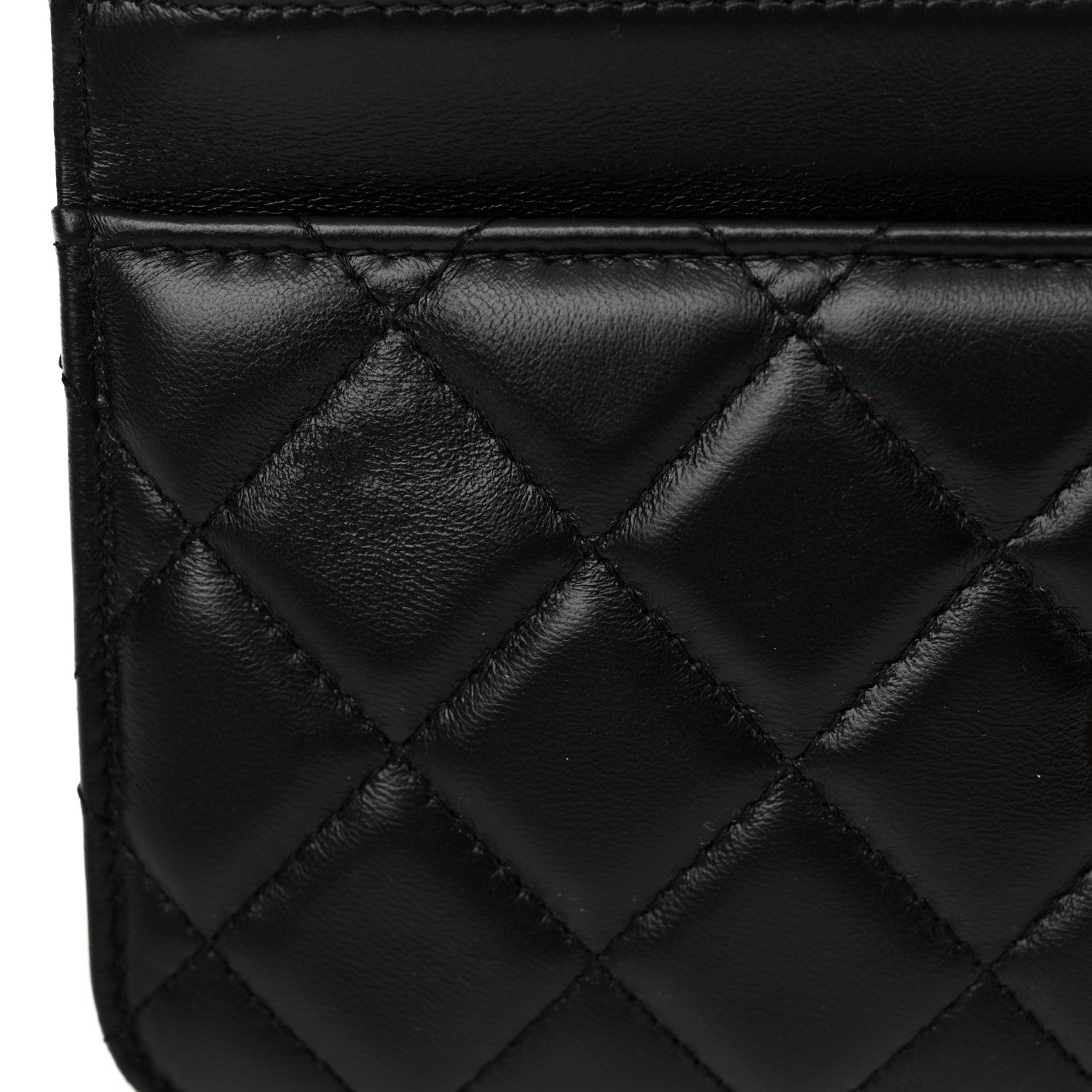Chanel Lambskin Quilted Chain Around Wallet On Chain WOC Black 12 of 13