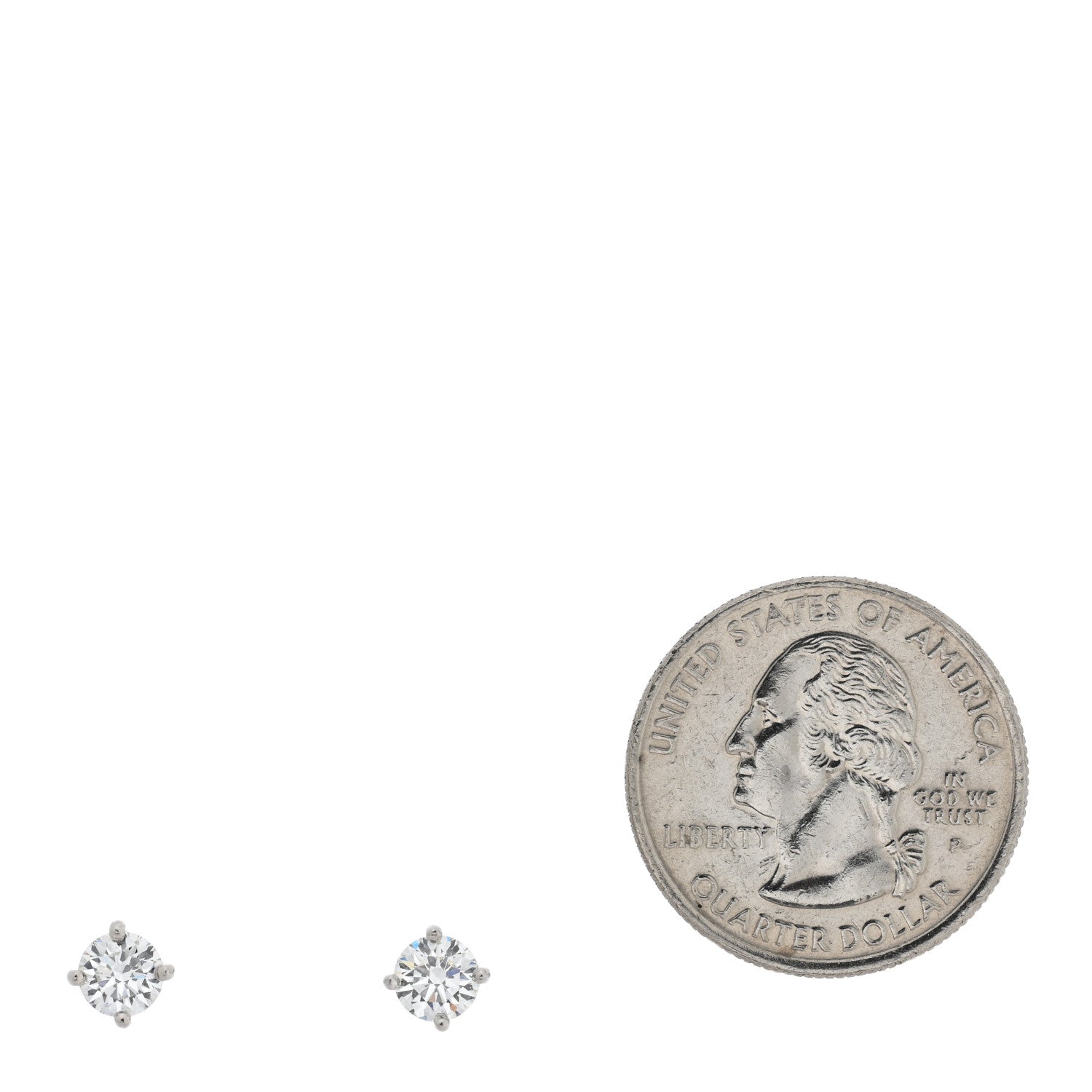 Tiffany Platinum Diamond 1.00ctw Round Solitaire Earrings 2 of 5