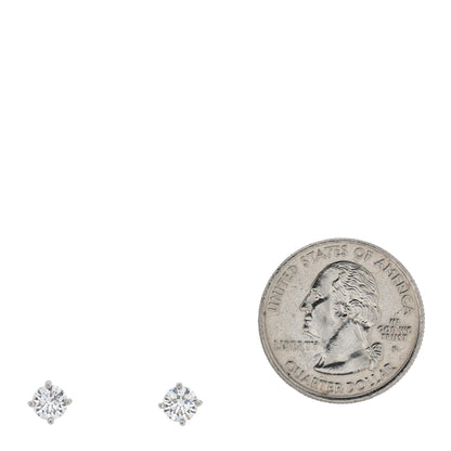 Tiffany Platinum Diamond 1.00ctw Round Solitaire Earrings 2 of 5