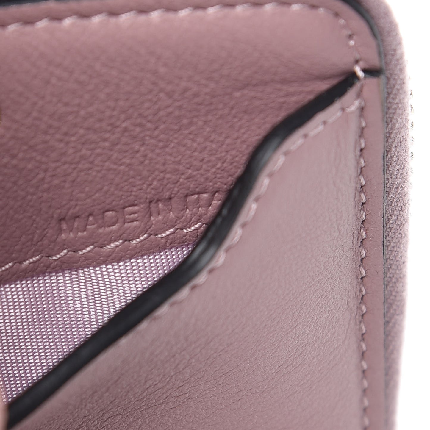 Calfskin Rockstud Carry Secrets Compact Wallet With Chain Lipstick