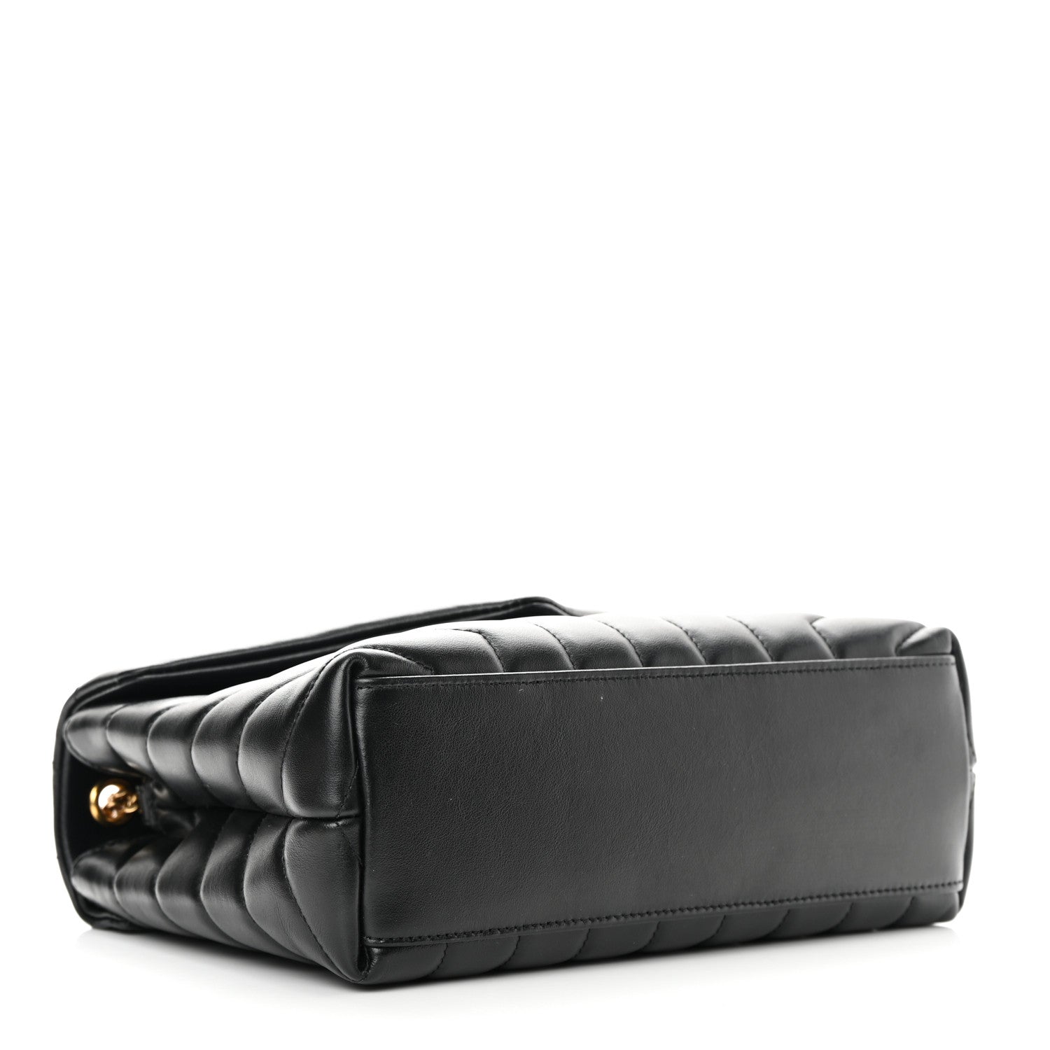Saint Laurent Calfskin Y Quilted Monogram Small Loulou Chain Satchel Black 4 of 16