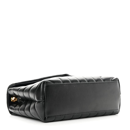 Saint Laurent Calfskin Y Quilted Monogram Small Loulou Chain Satchel Black 4 of 16