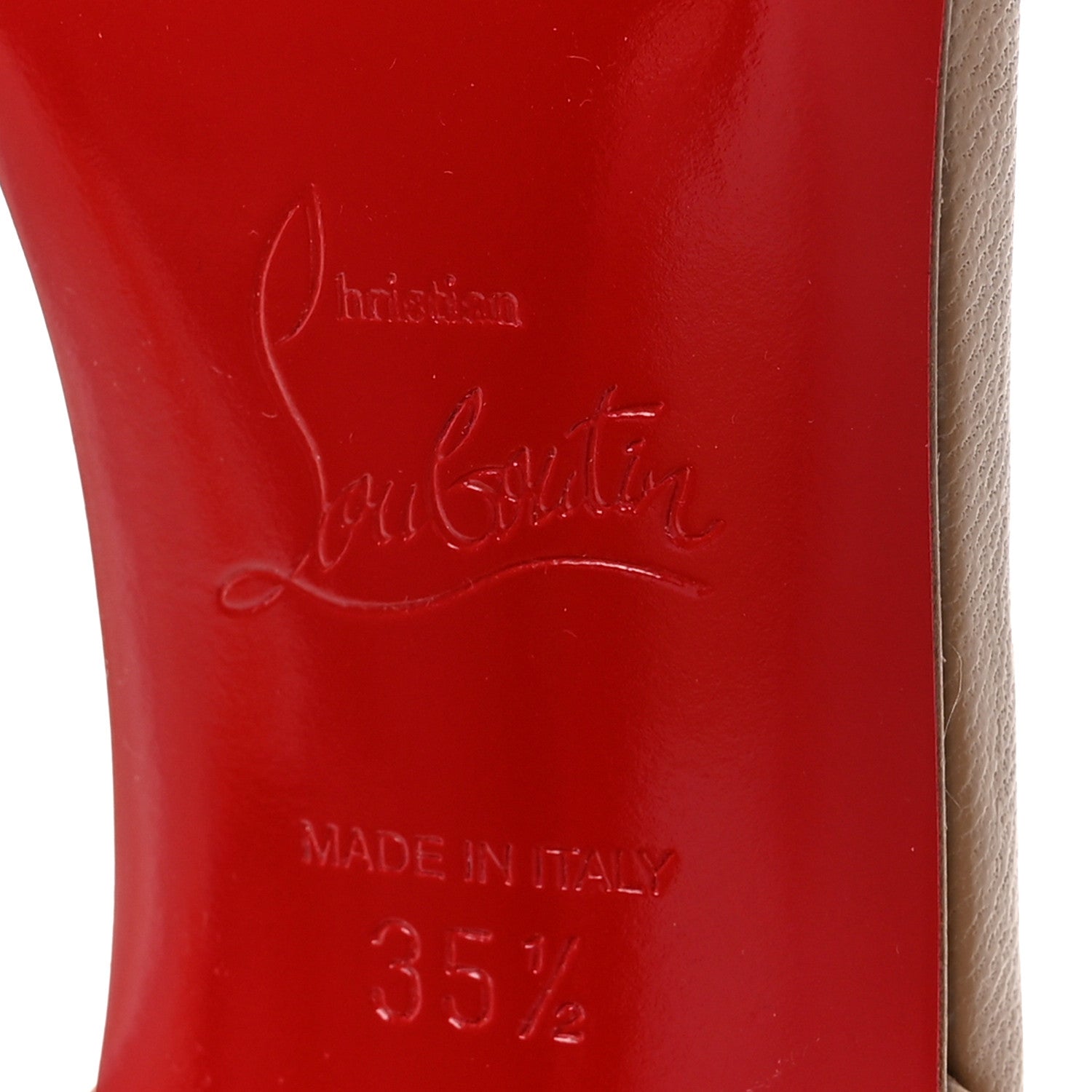 Christian Louboutin Nappa Loubigirl 100 Sandals 35.5 Nude 7 of 9