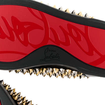 Christian Louboutin Calfskin Louis Spikes Flat Mens Sneakers 40.5 Black 6 of 9