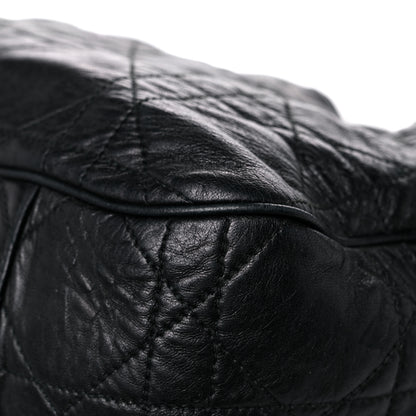 Christian Dior Lambskin Cannage Drawstring Bag Black 9 of 33