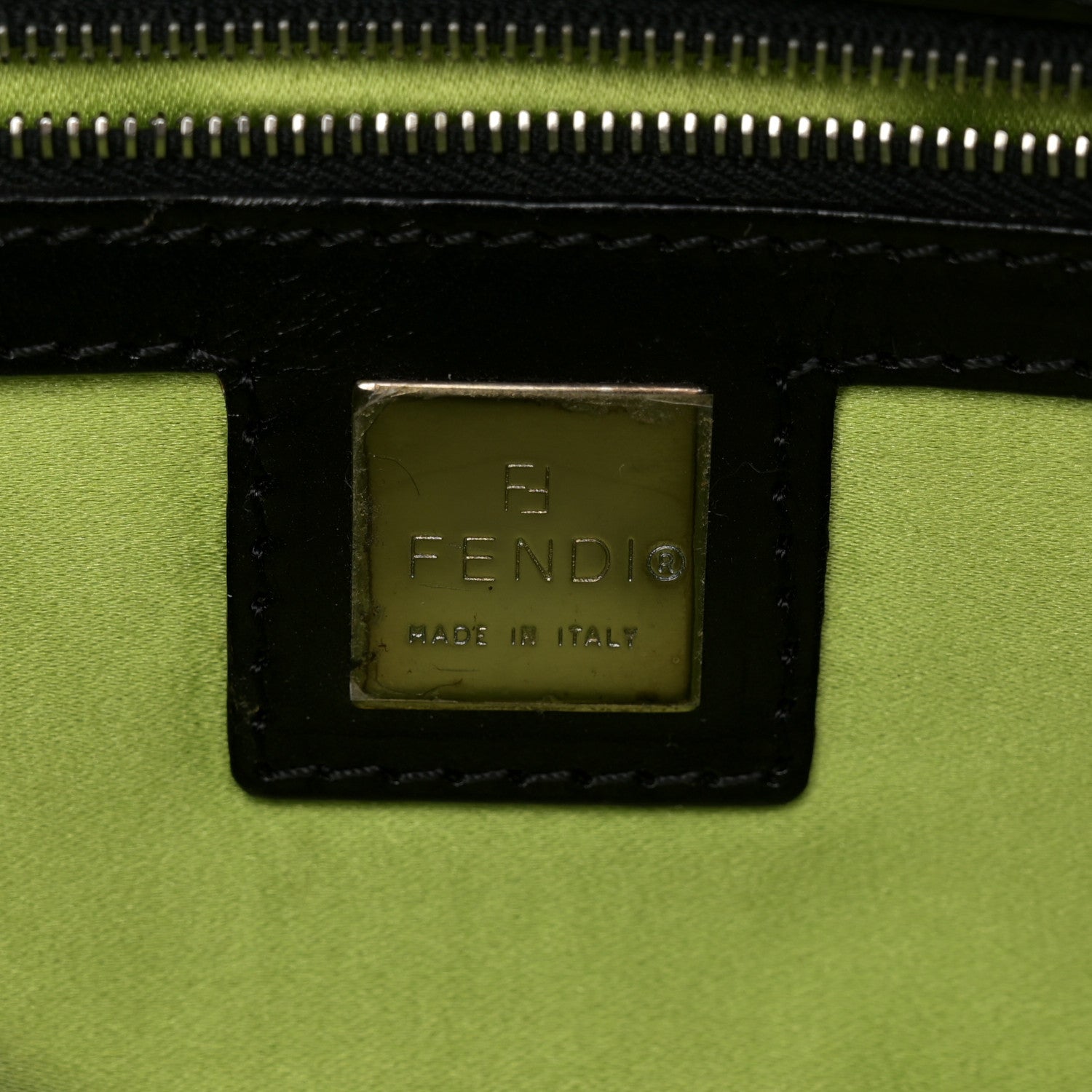 Fendi Satin Beaded Baguette Black Multicolor 8 of 14