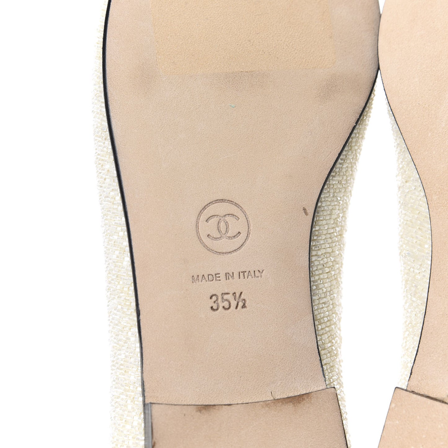 Pearls Embroidery Mocassin Loafers 35.5 Black Ivory