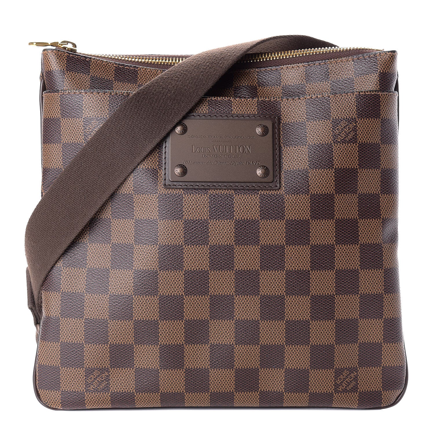 Louis Vuitton Damier Ebene Brooklyn Flat Pochette 1 of 10