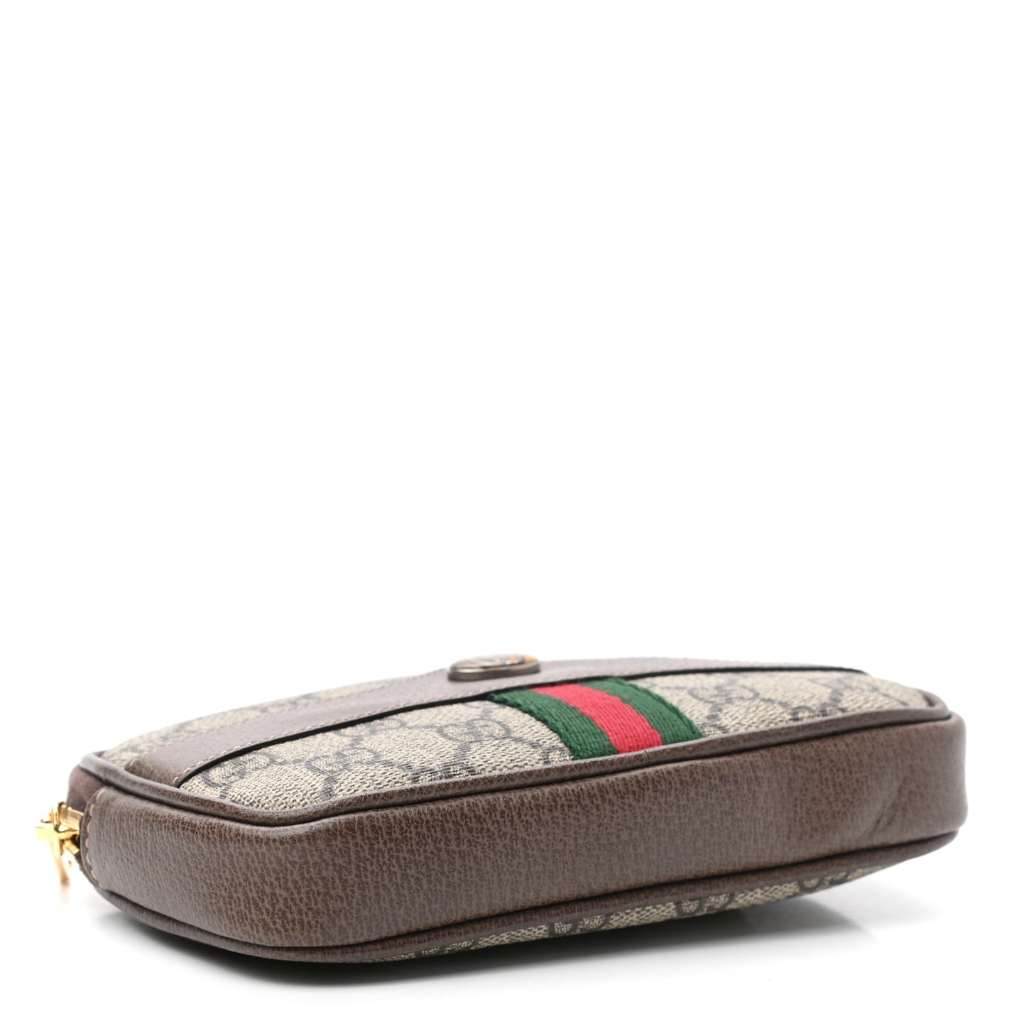 GG Supreme Monogram Ophidia Belted iPhone Case 95 38 Dark Brown