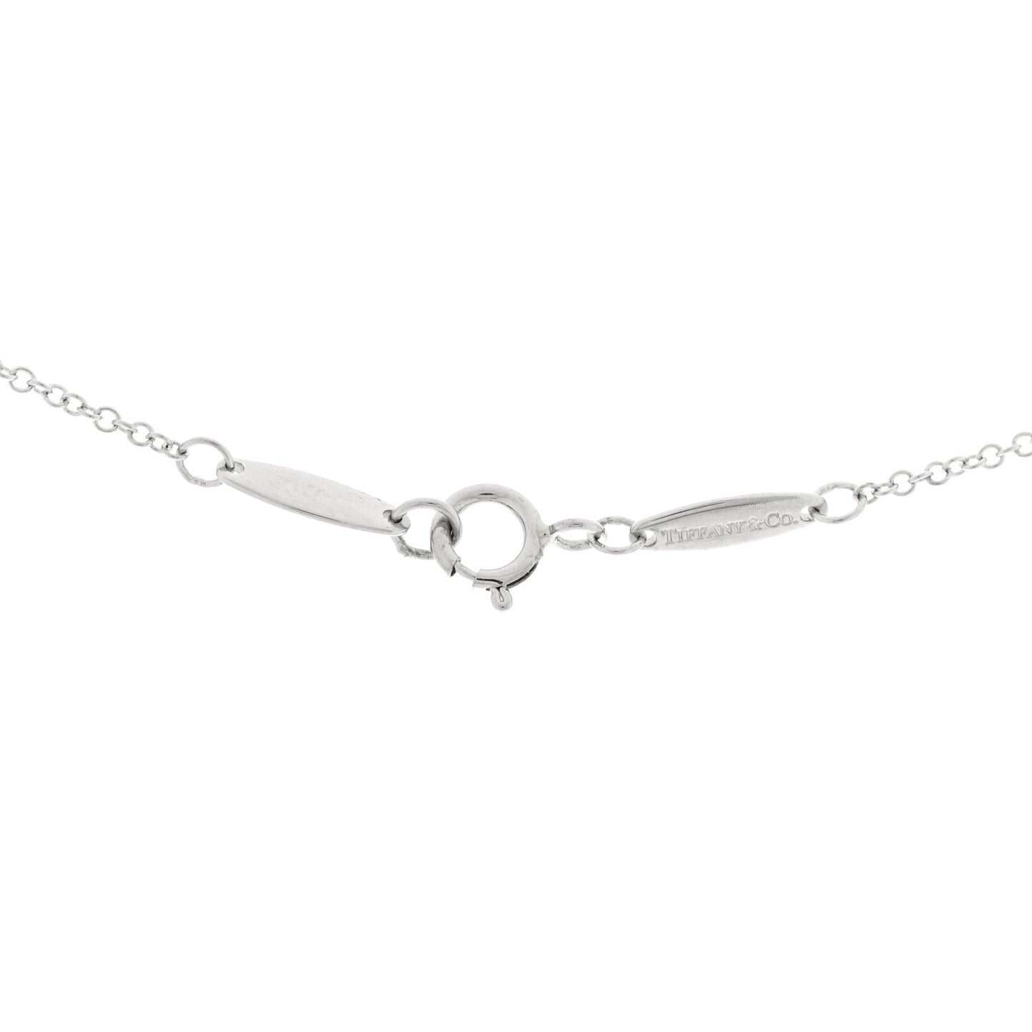 Platinum Blue Sapphire .11ct Elsa Peretti Color by the Yard Necklace