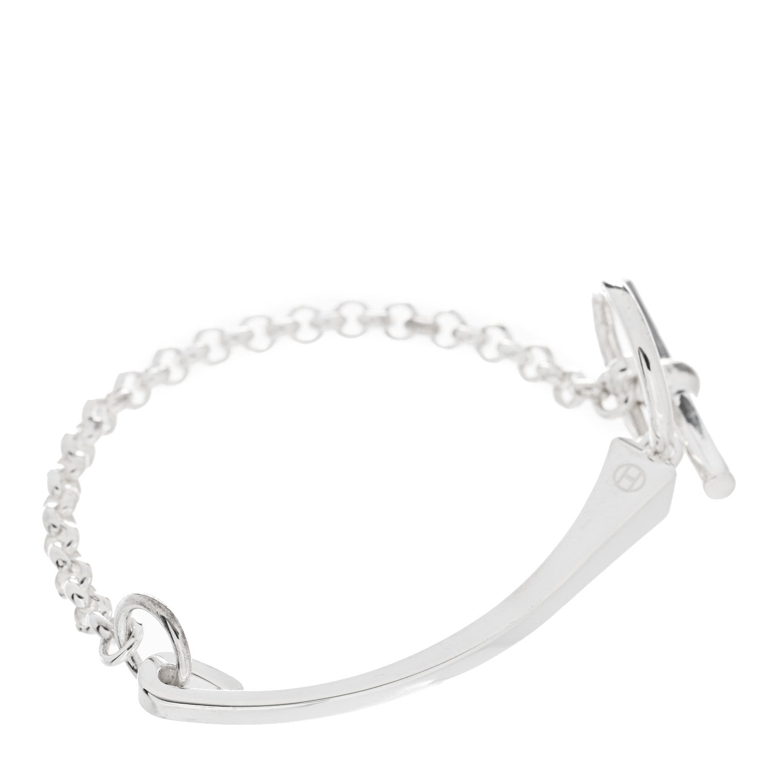 Hermes Sterling Silver Clou de Forge Toggle Bracelet SH 2 of 6